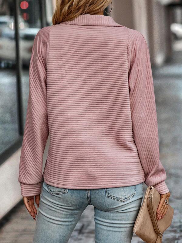 Vilja structured sweatshirt with half a zipper 6