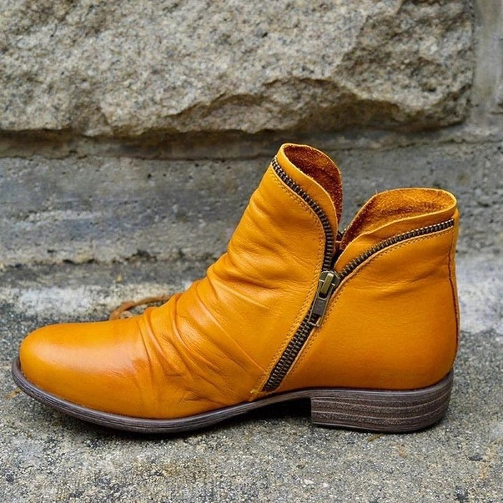 Autumn Ankle Boots with Zip Closure and Classic Design for Women