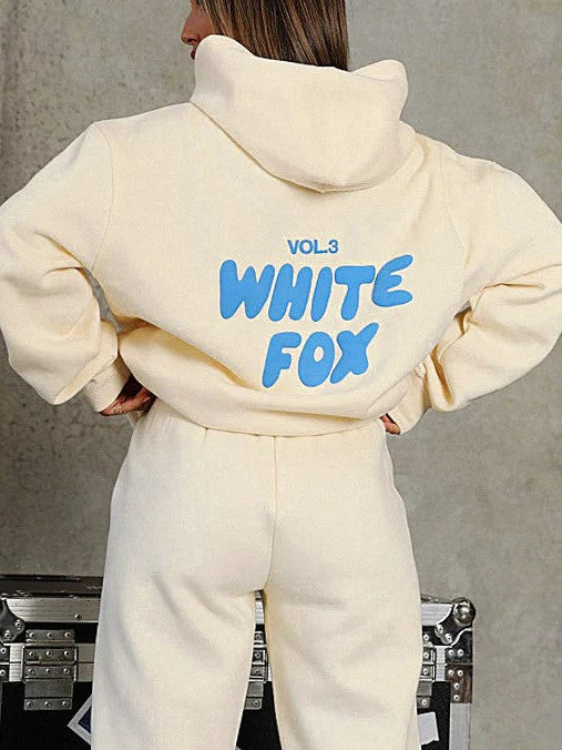 Layla | Women's Tracksuit Set Cropped Hoodie and Joggers