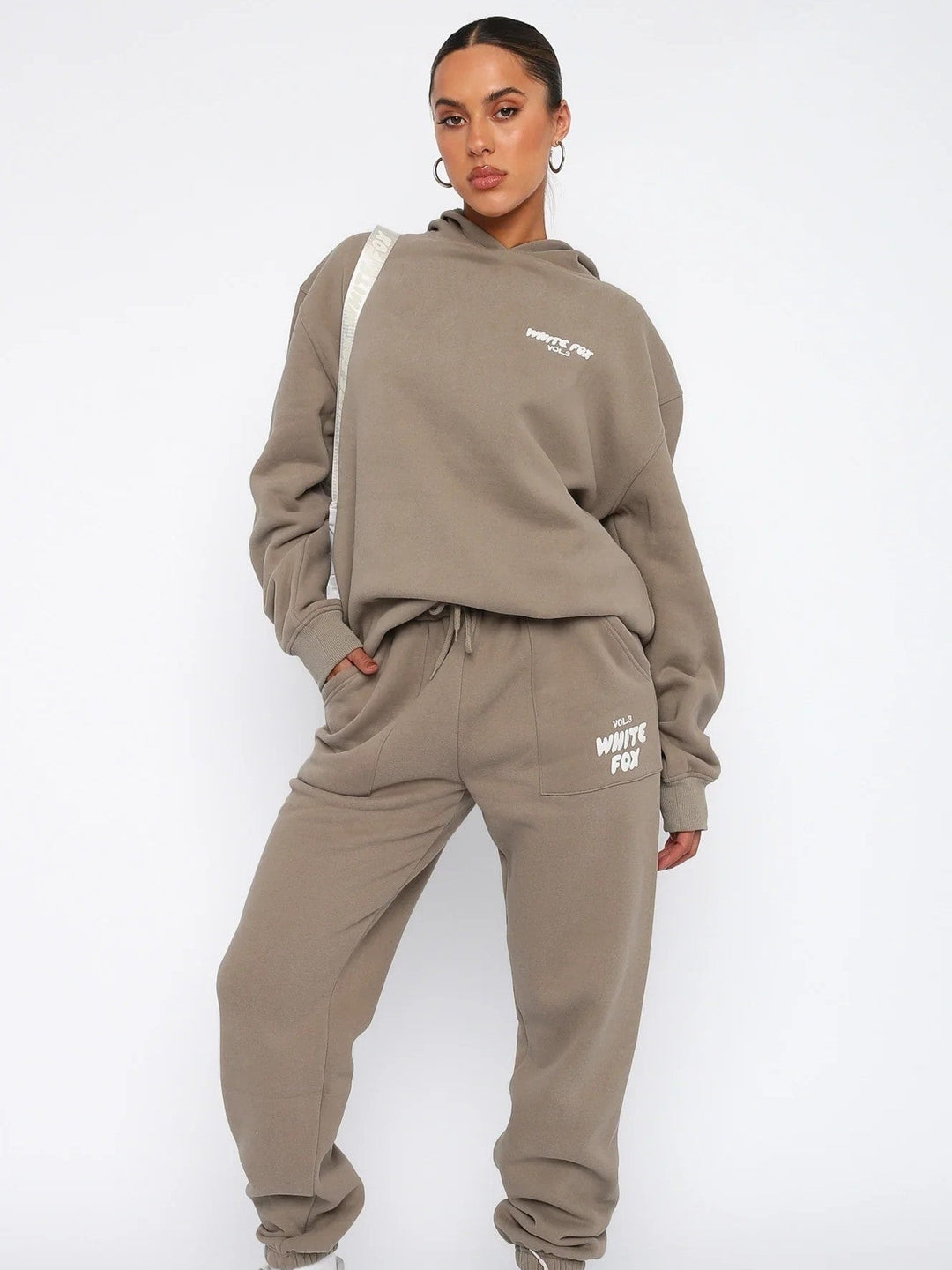 Layla | Women's Tracksuit Set Cropped Hoodie and Joggers
