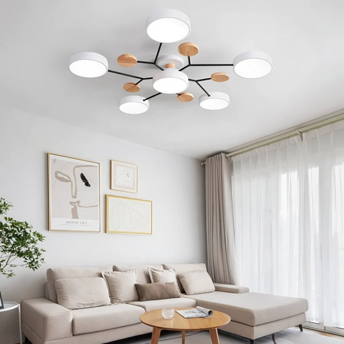 LED Ceiling Light With Organic Shape For Living And Dining Areas