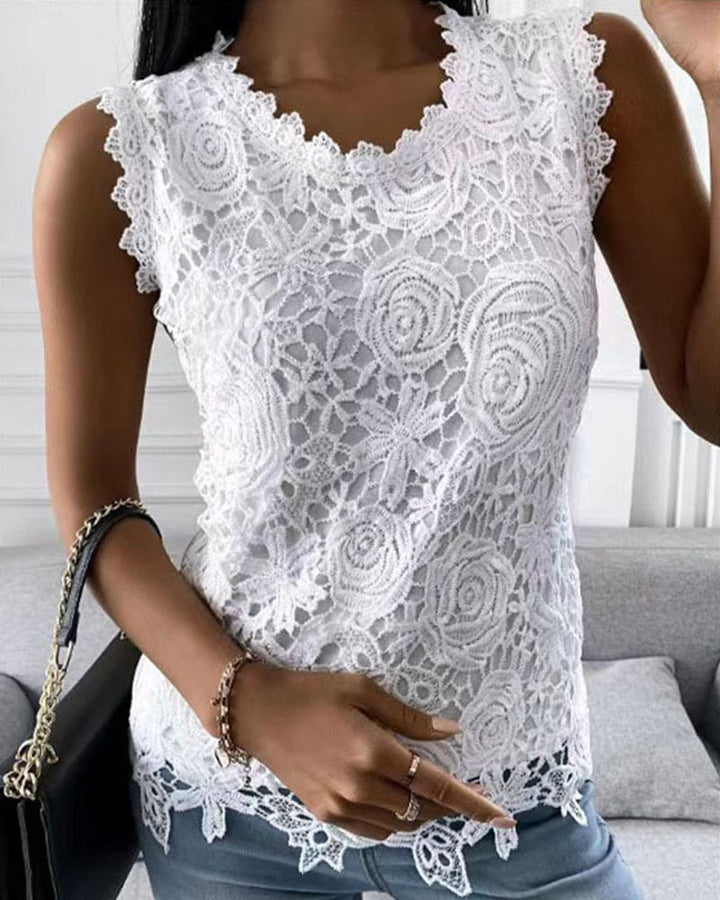 Women's Sleeveless Lace Top