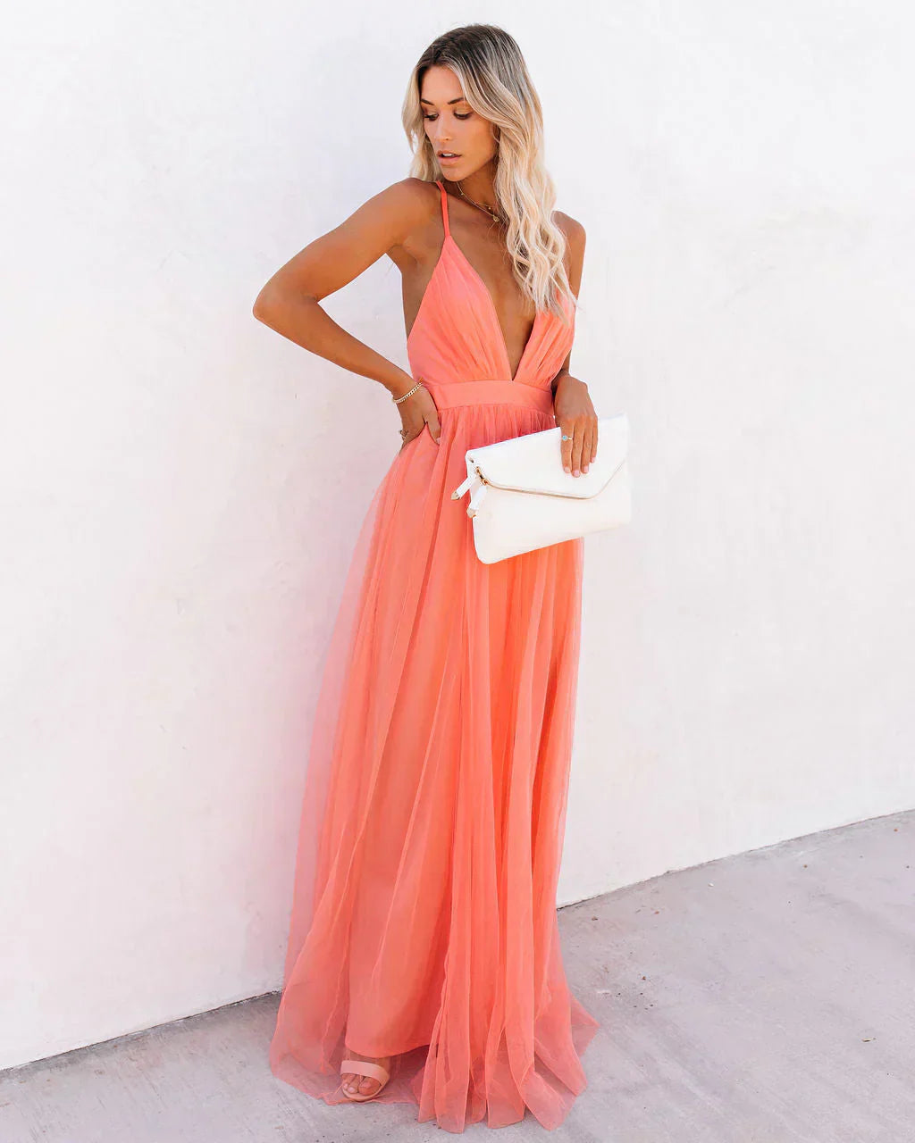 Women's Sunset Strap Maxi Dress