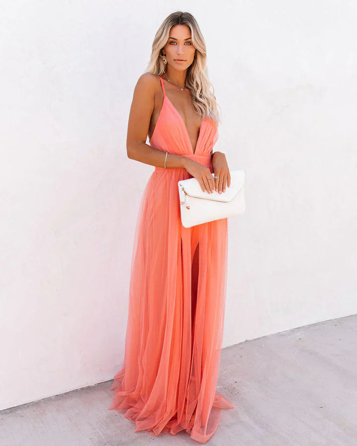 Women's Sunset Strap Maxi Dress