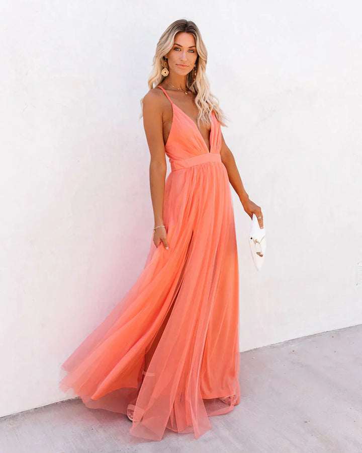 Women's Sunset Strap Maxi Dress