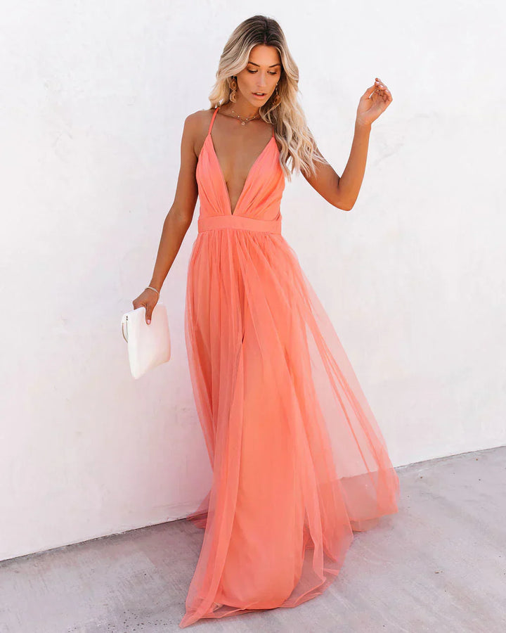Women's Sunset Strap Maxi Dress