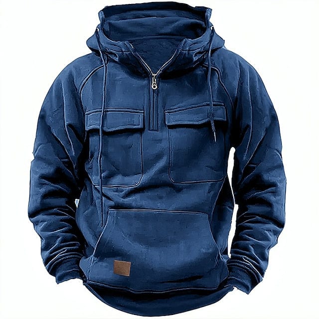Classic Hooded Sweater with Clean Casual Design for Men