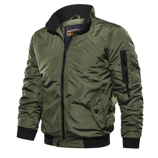 Bomber Jacket with Clean Design and Modern Silhouette for Men
