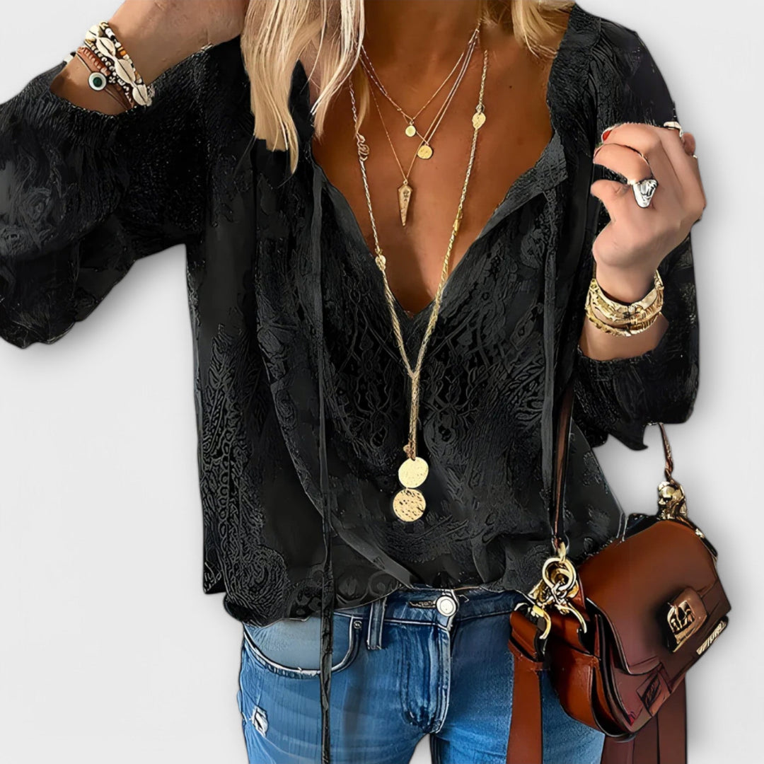 Women's Lace V-Neck Blouse