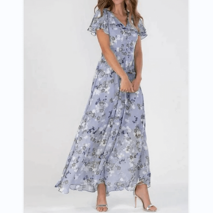 Ladies Summer Formal Flowers Wedding Guest Dress | Maxi 2