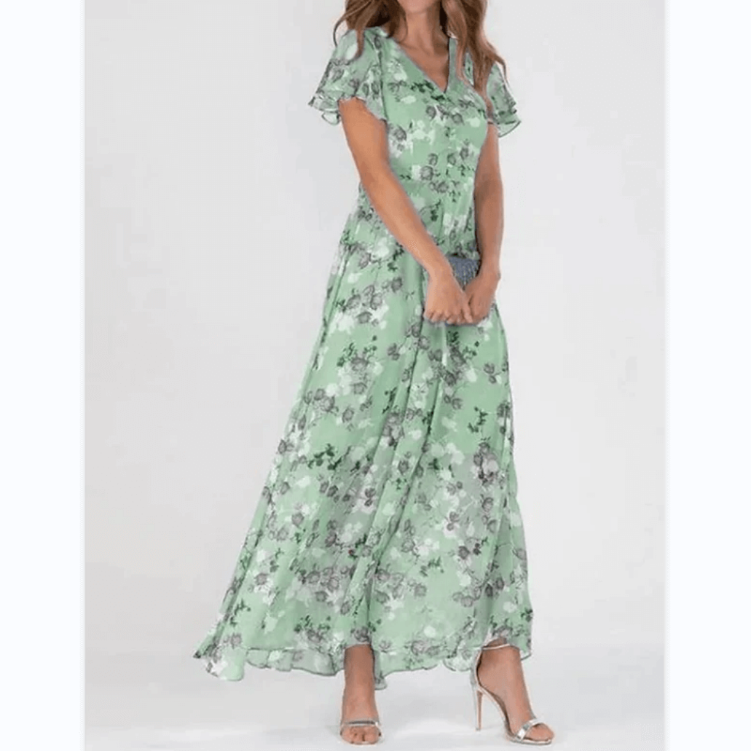 Ladies Summer Formal Flowers Wedding Guest Dress | Maxi 4