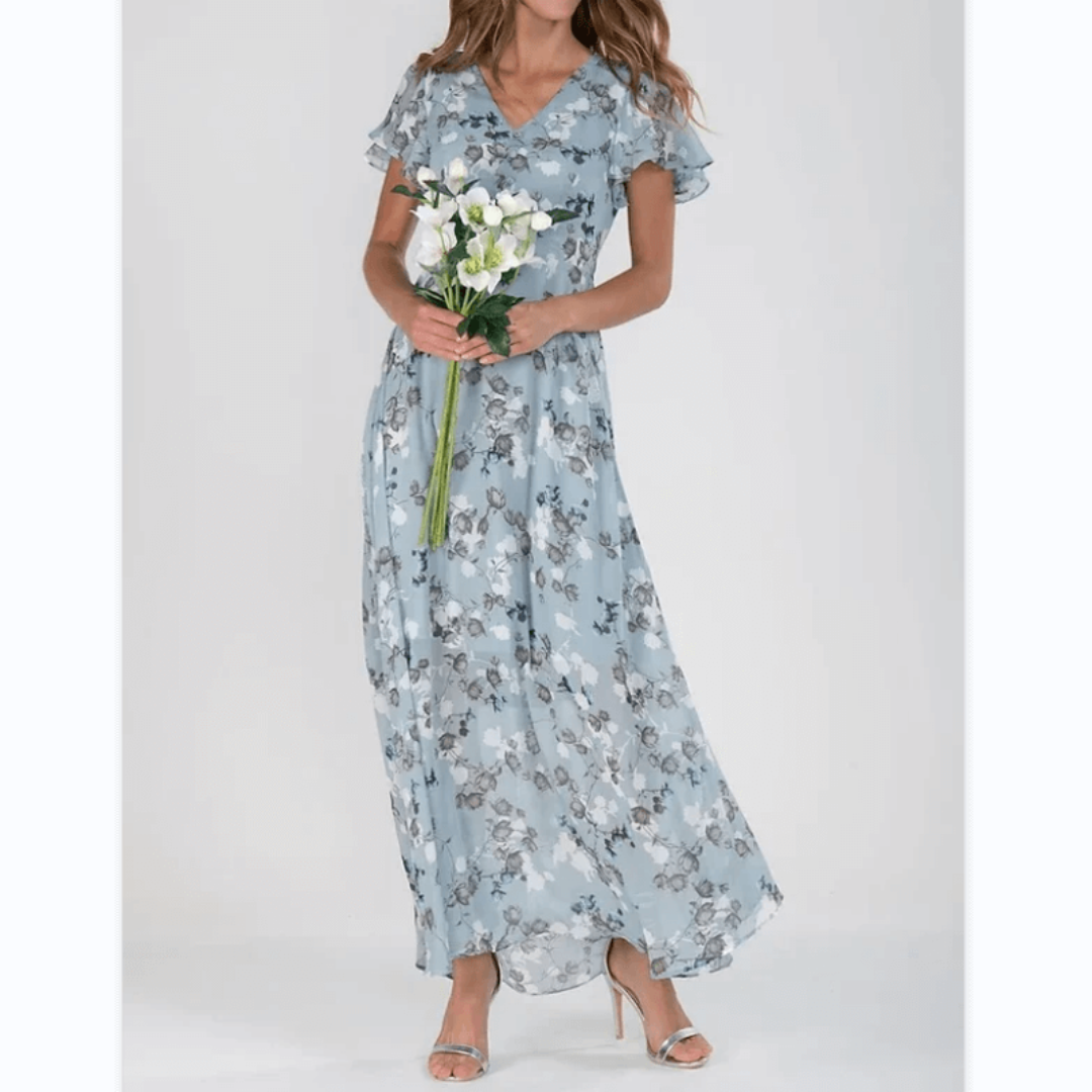 Ladies Summer Formal Flowers Wedding Guest Dress | Maxi 5