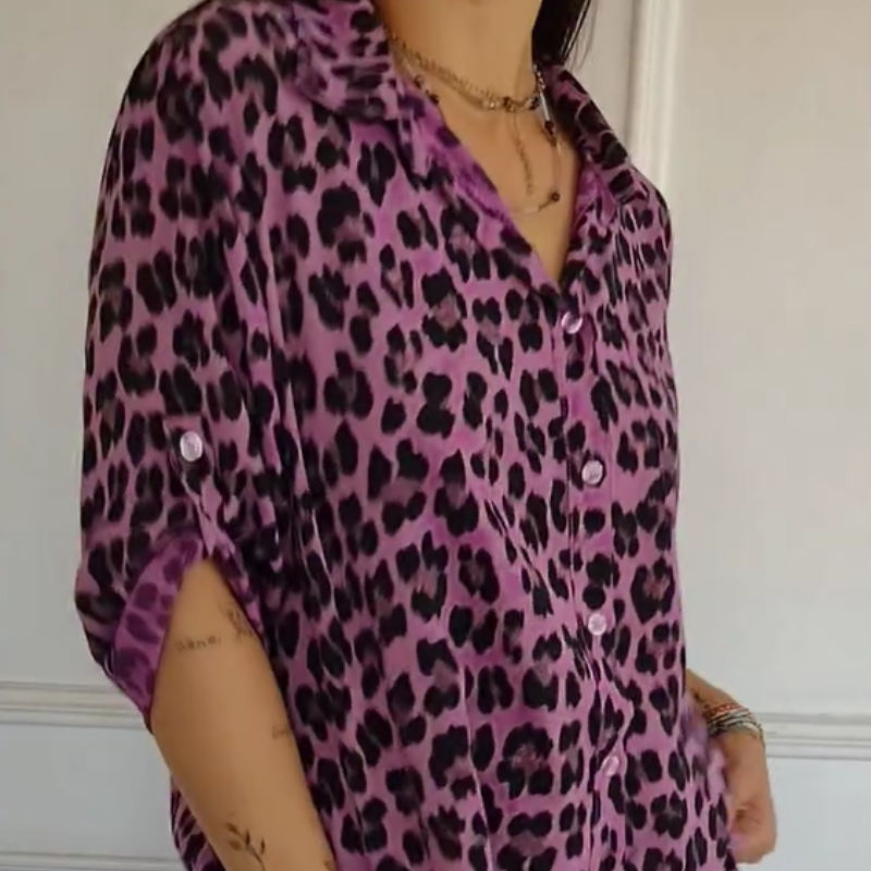 Women's Stylish Leopard Print Blouse