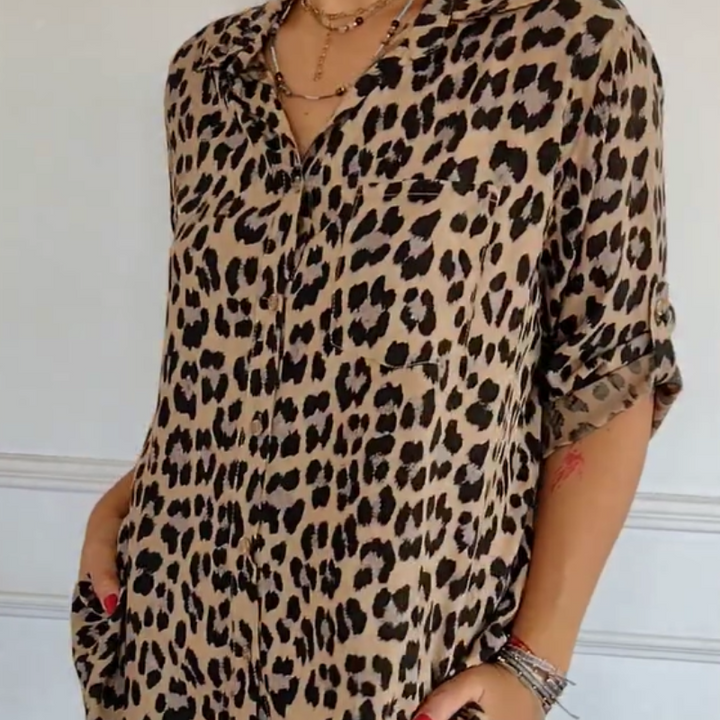 Women's Stylish Leopard Print Blouse