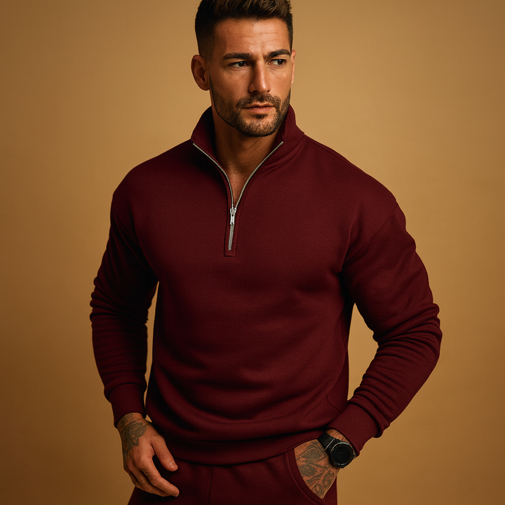 Theo | Men's Half Zip Knit Jumper