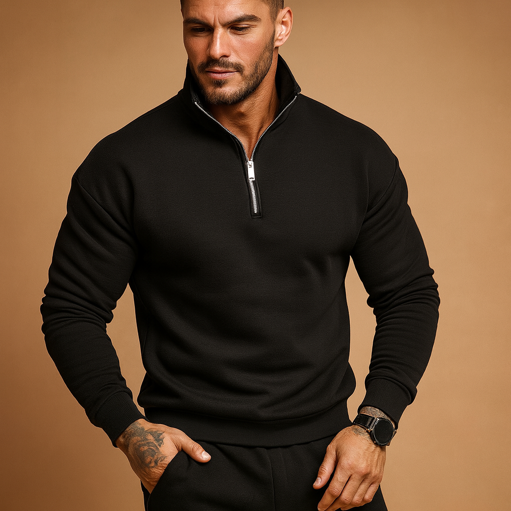 Theo | Men's Half Zip Knit Jumper