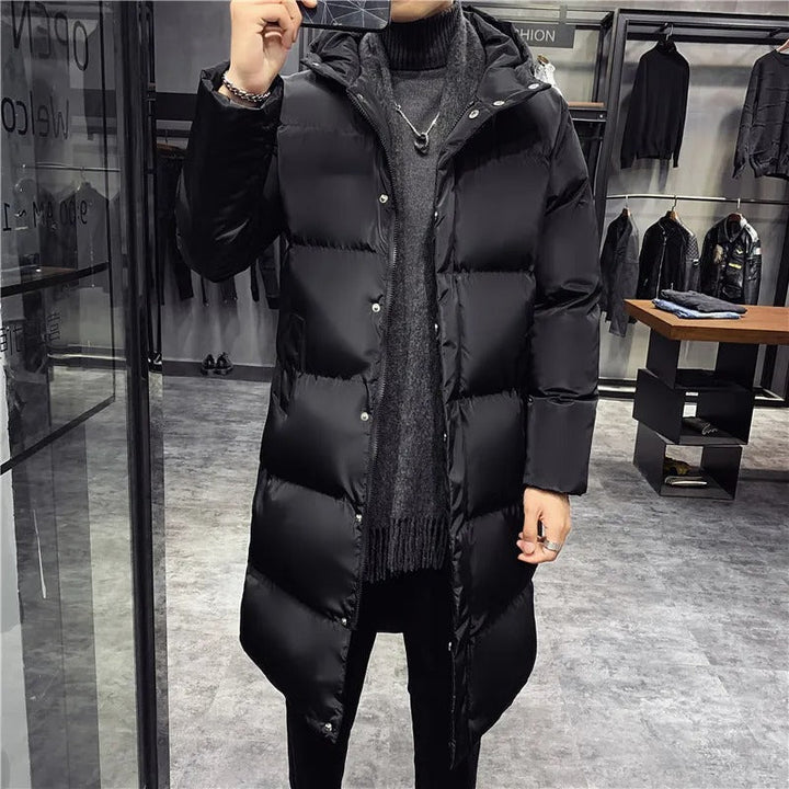 Winter Puffer Jacket with Quilted Design for Men