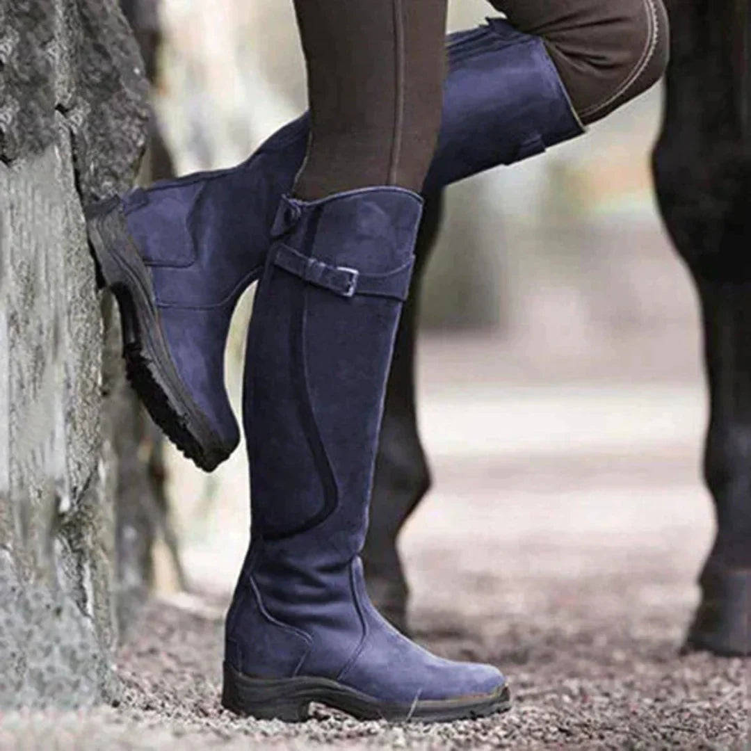 High Top Boots with Modern Design and Knee High Cut for Women