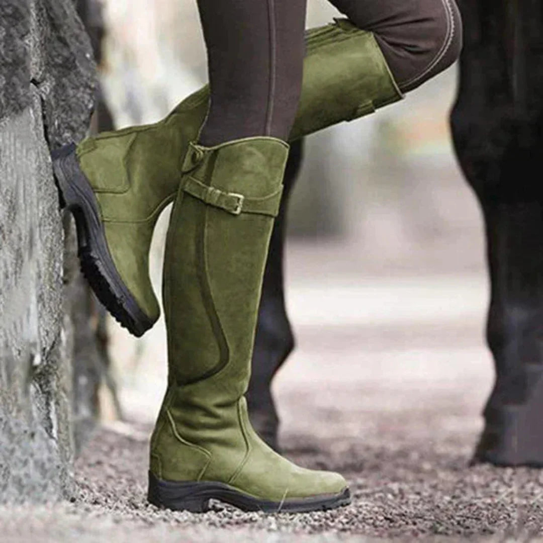 High Top Boots with Modern Design and Knee High Cut for Women