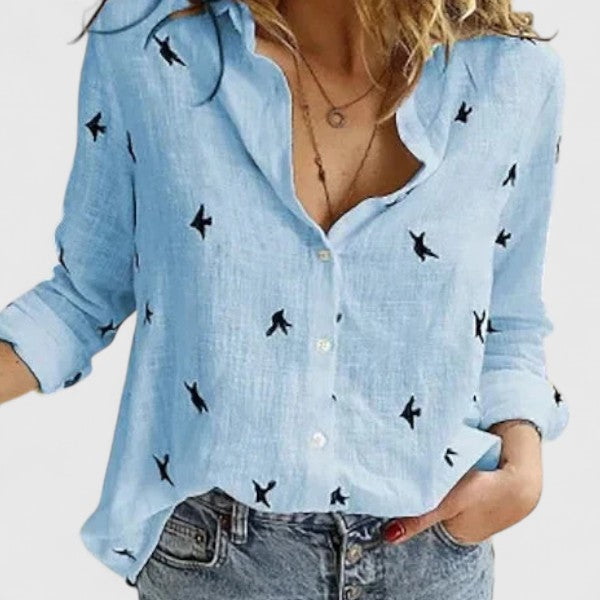 Women's Button Down Long Sleeve Blouse