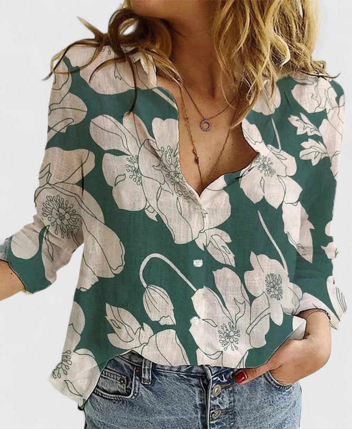 Women's Button Down Long Sleeve Blouse