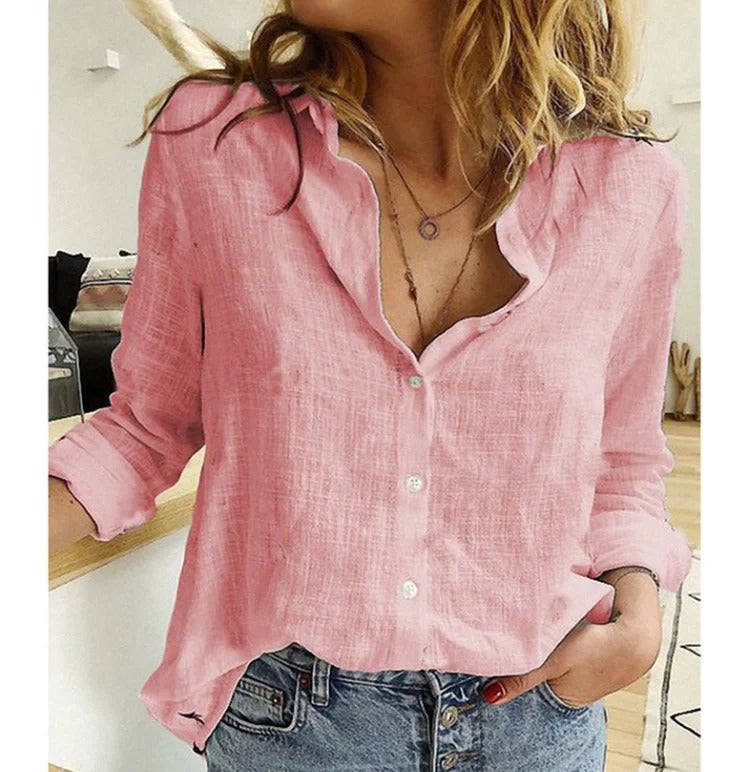 Women's Button Down Long Sleeve Blouse