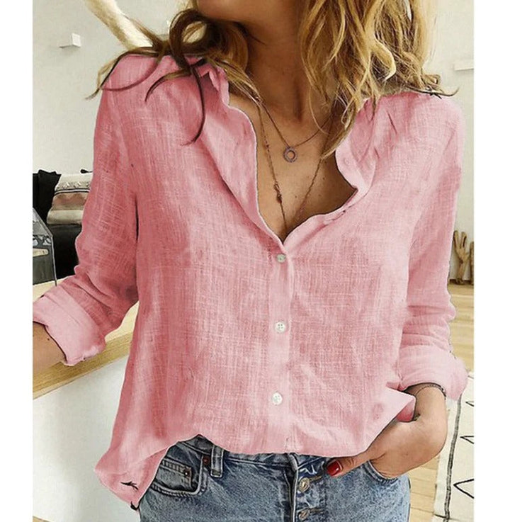 Women's Button Down Long Sleeve Blouse