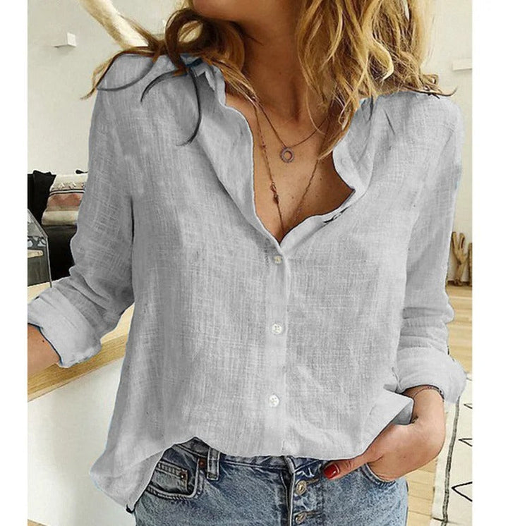 Women's Button Down Long Sleeve Blouse