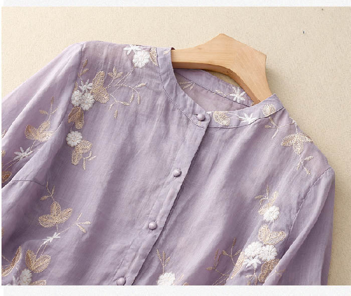 Women's Floral Accent Chic Blouse