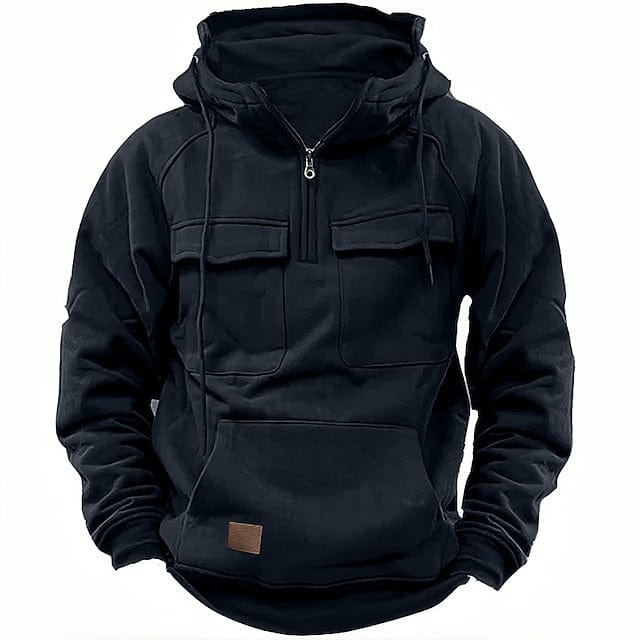 Classic Hooded Sweater with Clean Casual Design for Men