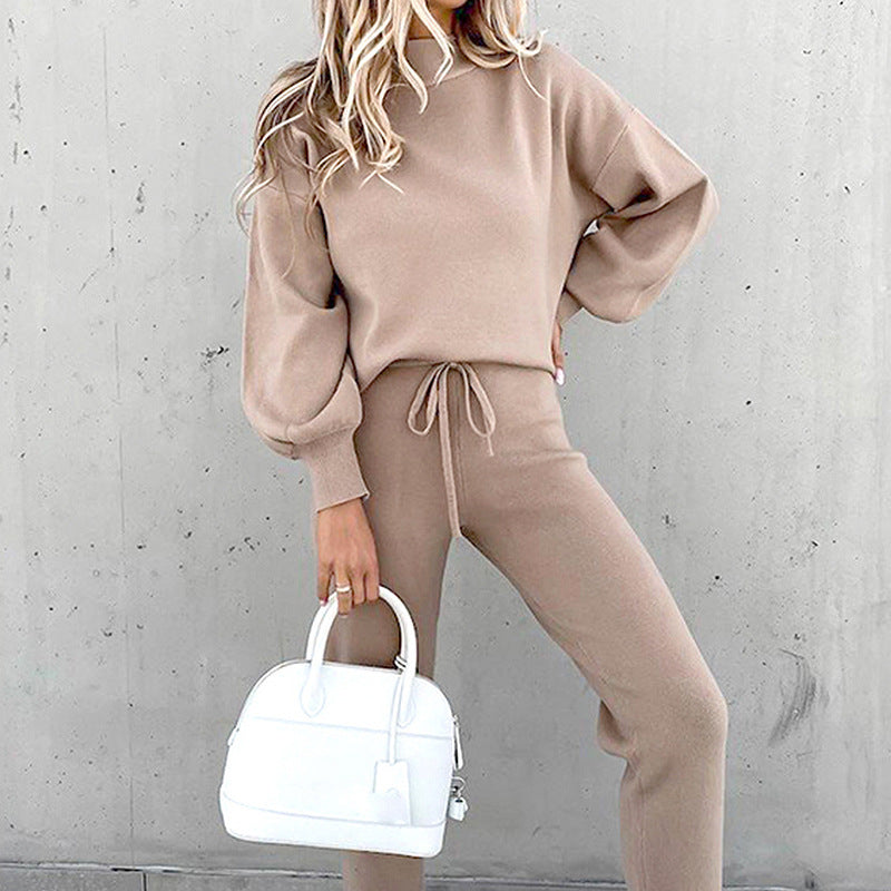 Sweater Pants Two Piece Homewear Set for Women