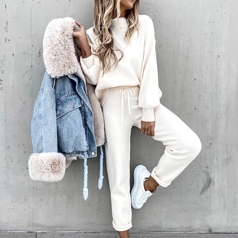 Sweater Pants Two Piece Homewear Set for Women