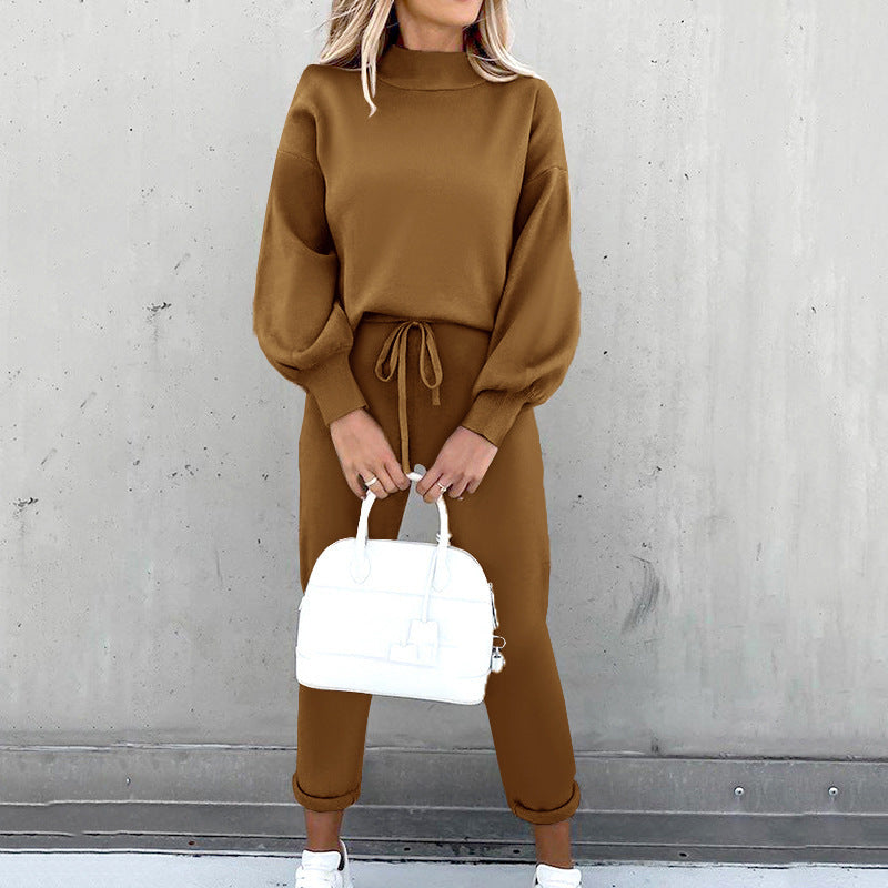 Sweater Pants Two Piece Homewear Set for Women