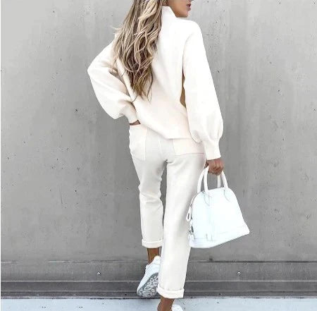 Sweater Pants Two Piece Homewear Set for Women